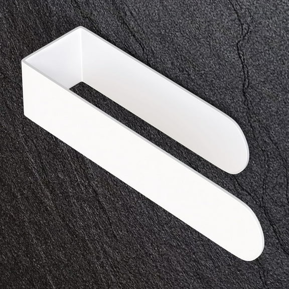 HUFEEOH 8 Inch Hand Towel Holder, Stainless Steel Towel Racks for Bathroom, White Self Adhesive Kitchen Towel Holder Stick on Wall