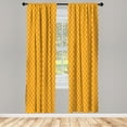thumbnail image 3 of Ambesonne Eastern Curtains, Oriental Motif, Pair of 28"x84", Orange and White, 3 of 5