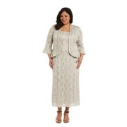 R&M Richards Long Plus Size Formal Dress 9896W