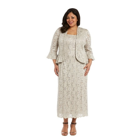 R&M Richards Long Plus Size Formal Dress 9896W