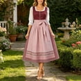 thumbnail image 2 of Huangx Women Oktoberfest Dress - Halloween Dirndl Dress with Embroidery, German Beer Dress for Oktoberfest Party Carnival and Dress Up Wine XXXXXL, 2 of 4