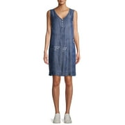 EV1 from Ellen DeGeneres Sleeveless A-Line Palm Print Dress Women’s