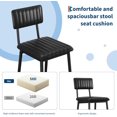 thumbnail image 6 of Bar Stools Set of 2, Bar Chairs with Thick Cushion & Metal Legs, PU Leather Counter Height Barstools w/Backrest and Footrest, for Island, Counter Bar, Kitchen, Black, 6 of 9