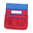 thumbnail image 4 of Organizador de Bolsillo para Silla de Estudiante, con Ranura para Etiqueta de Nombre, Bolsillo Trasero para Silla, Asiento Escolar, Bolsillo de Almace azul y rojo, 4 of 8