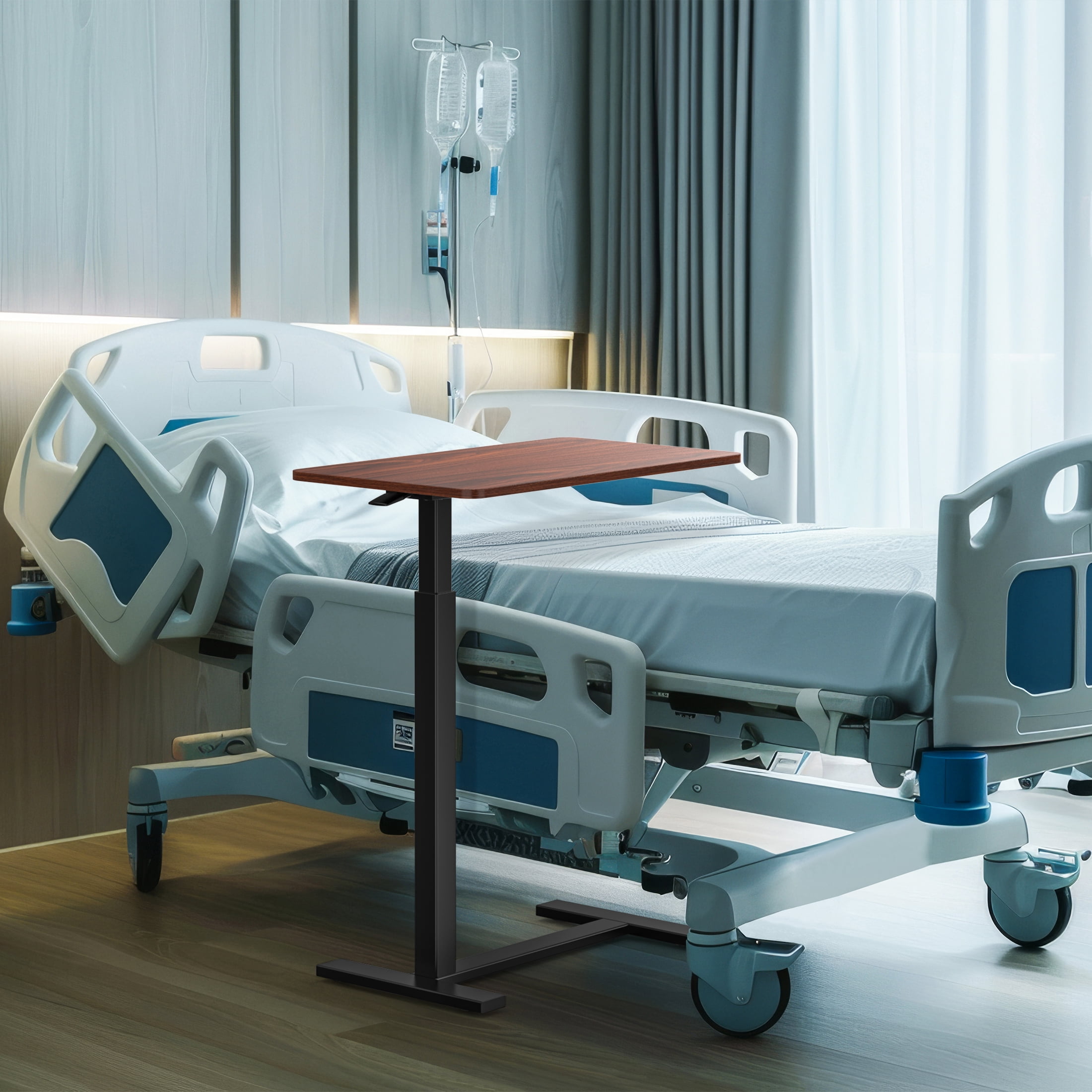 おいどん JOINSUN Adjustable Overbed Bedside Table With Hidden Wheels