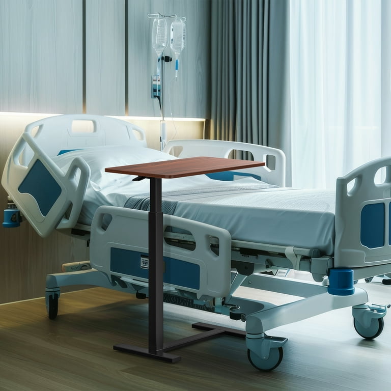 MCQ Adjustable Overbed Bedside Table With Hidden Wheels for