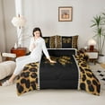 thumbnail image 5 of Feelyou Leopard Print Bowknot Bedding Comforter Set, Brown Cheetah Polkadots Twin Comforter Sets, Teens Kids Boys Girls Reversible Bedding Set, Ultra Soft Bedroom Decor, 2 Pieces, 5 of 9