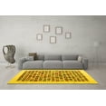 thumbnail image 3 of Ahgly Company Indoor Square Abstract Yellow Contemporary Area Rugs, 3' Square, 3 of 4