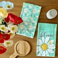 thumbnail image 4 of White Flower Spring Kitchen Towels Dish Towels Set of 2,Bloom Sign Hand Towels 18x26 Inch Drying Dishcloth,Farmhouse Home Seasonal Spring Decorations AD279, 4 of 6