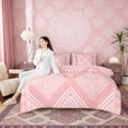 thumbnail image 4 of Erosebridal Aztec Aesthetic Bedding Comforter Set, Pink Full Bedding Set, Pink Reversible 7 Pieces, 4 of 6