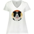 thumbnail image 3 of Inktastic Border Collie Cute Dog Women's Plus Size V-Neck T-Shirt, 3 of 5