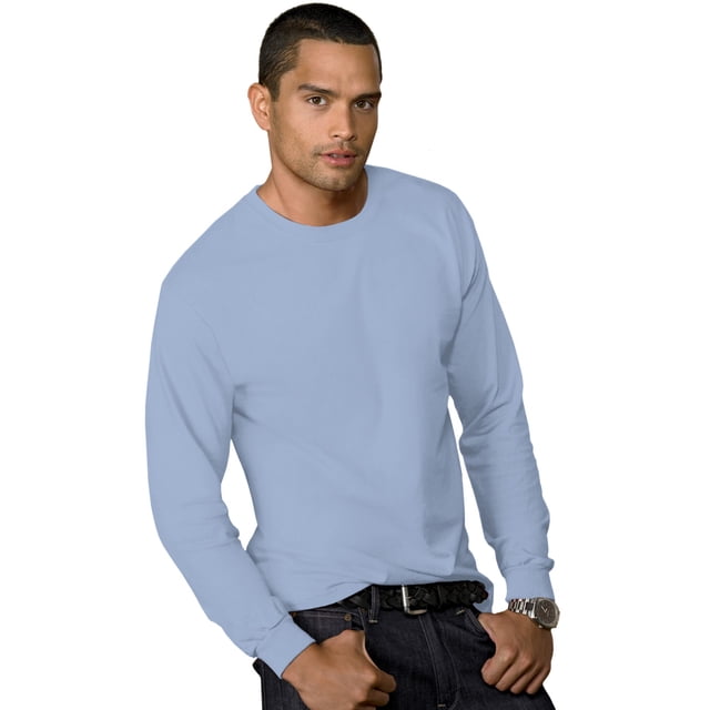 Hanes T-Shirt pour Hommes 5,2 oz COMFORTSOFT, Poids Lourd, 2TG, Bleu Pâle