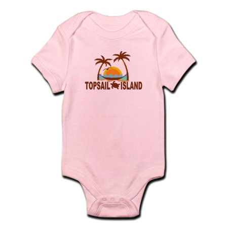 

CafePress - Topsail Island NC Palm Trees Design Infant Bodys - Baby Light Bodysuit