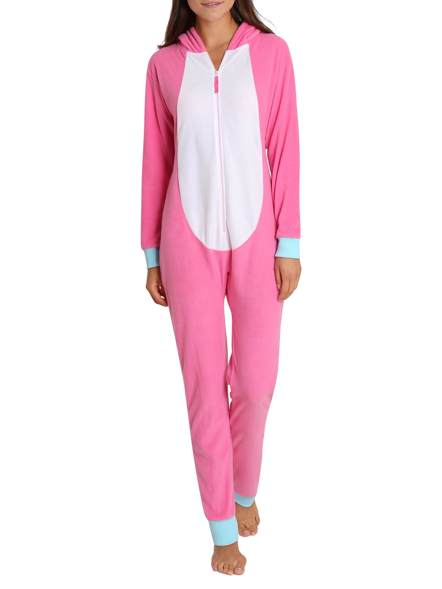 Blis Womens Adult Onesie Fleece with Hood Zipper Pajama Classic Buffalo Check 1X