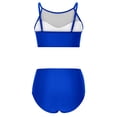 thumbnail image 3 of BEFOKA Womens Summer Swimsuit Clearance,Womens Stripe Two Piece Swimsuits Mesh Bathing Suits Roudn Neck Blackless Swimwear, 3 of 4
