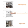 thumbnail image 4 of HOMIDEC Zapatero, gabinete de almacenamiento de zapatos de 8 niveles, 32 pares de estantes de plástico para zapatos, organizador para armario, pasillo, dormitorio, entrada, 4 of 5