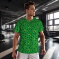 thumbnail image 3 of Wukai St Patrick's Day5 Print Men's Short-Sleeved Mesh T-Shirt,Quick-Dry Short Sleeve Workout T-Shirt-5X-Large, 3 of 8