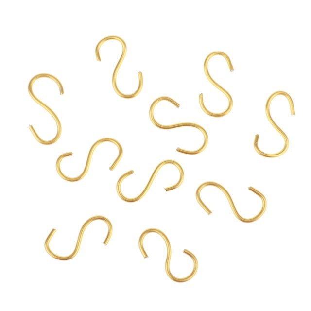 10 piezas 1/12 ni S ganchos modelo de suspensión muebles Oro Sunnimix Ganchos de casa de muñecas en miniatura