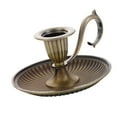 thumbnail image 1 of Candelabro de estilo retro, candelabro, vela de té para fiestas, sala de estar y hogar. Bronce, 1 of 9