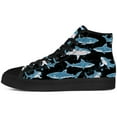 thumbnail image 3 of Aidianart Womens Shark High Top Canvas Sneakers High Top Shoes Size 8, 3 of 5
