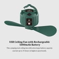 thumbnail image 2 of serony Ceiling Fans Outdoors Camping Fan Dual-purpose USB Cooling Tools Remote Control Convenient Detachable Convenient 2-in-1 Cooler Hiking 3 Speed Setting Dark Green(10400), 2 of 9