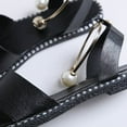 thumbnail image 7 of Zanvin Sandals Women Flat Slippers Open Toe Pearl Comfy Beach Roman Shoes Flip Flop, Black, 39, 7 of 7