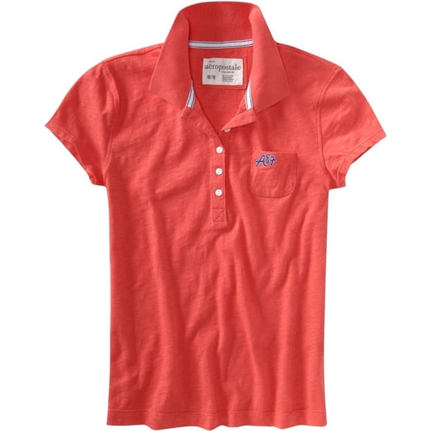 Aeropostale A87 - Polo con bolsillo para mujer, naranja, grande