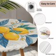 thumbnail image 3 of Round Fitted Tablecloth,Summer Watercolor Lemon Circle Table Cover Waterproof Table Cloth with Elastic Edge,Vintage Medieval Pattern Outdoor Tablecloths for Kitchen Picnic 55-60in, 3 of 9