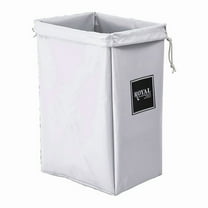 Royal Basket Trucks Open Top, Vinyl, Hamper Bag, White G00-WWX-HBN