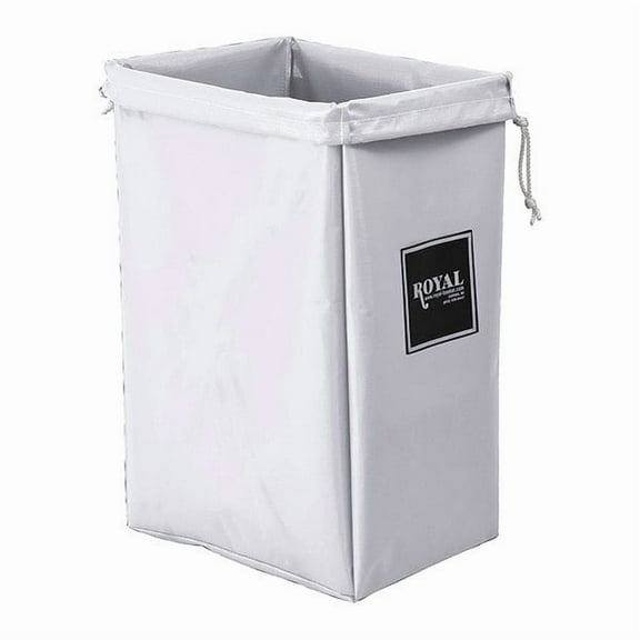Royal Basket Trucks Open Top, Vinyl, Hamper Bag, White G00-WWX-HBN