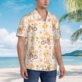 thumbnail image 6 of Uemuo Cute Bee Gnome1 Printed Regular Fit Short Sleeve Casual Hawaiian Shirt for Men,Aloha shirt,Tropical shirt,Floral print shirt,Vacation Beach shirt-Medium, 6 of 9