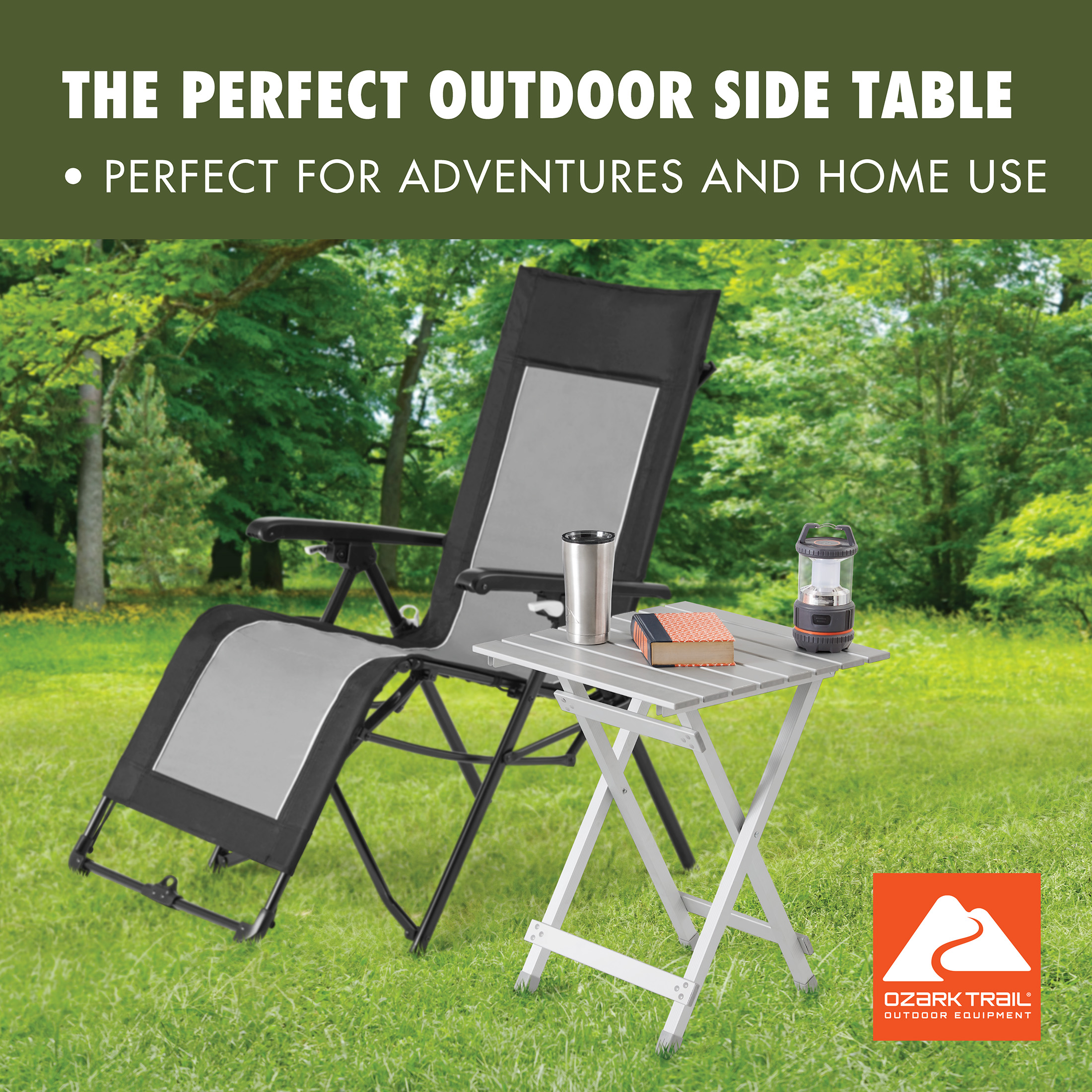 Ozark Trail Aluminum Camping Table, Silver photo 6