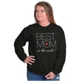 thumbnail image 3 of Best Mom In the World Love Heart Unisex Plus Fleece Graphic Sweatshirt Brisco Brands 2X, 3 of 5