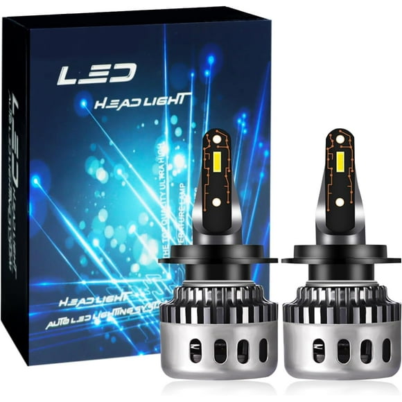 TRAHOO-H7 Headlight Bulbs H7 LED Bulbs H7 LED Headlight Bulbs, Headlight Bulbs Fog Light H7 Fog Lights Bulbs, 400% Brighter 6000K Fog Lamp H7 Headlight White H7 Light Bulbs Pack of 2, Plug and Play
