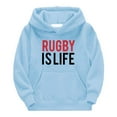 thumbnail image 2 of LUOGENLI Girls Hoodies Size 7-8 with Zipper Football Fans Sports Gift Teen Sweatshirt Vintage Rugby Player Sports Retro Kids Girls Boys Rugby Pullover Hoodie 4-5 Years, 2 of 3