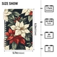 thumbnail image 2 of FORMRS 1-Subject Spiral Notebook 8" x 5" College Ruled 60 Refillable Sheet A5 Hard Cover, 2 Pack, White Christmas Leaves, 2 of 7
