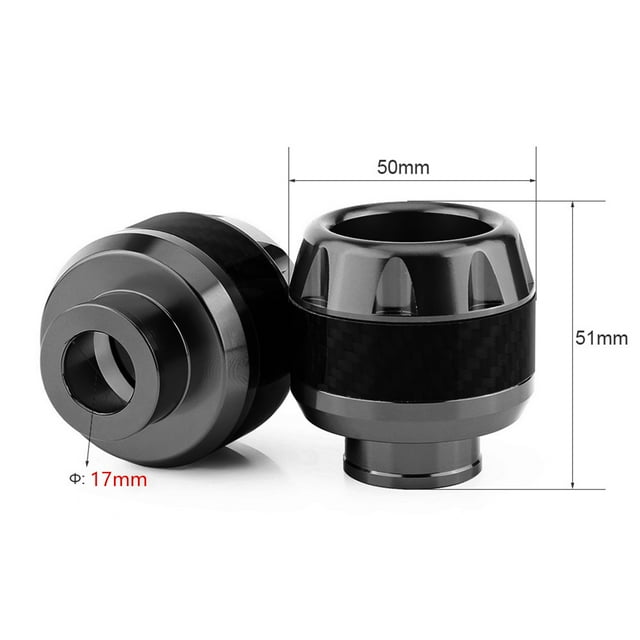 Aqxreight - Frame Sliders,1 Pair Of Carbon Fiber Motorcycle Front Fork Frame Sliders Crash Protection