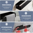 thumbnail image 3 of Juego de 2 Piezas de Accesorios de Baño, Toalleros de Baño Sin Taladro Adhesivo y Ganchos de Toalla para Baño Acero Inoxidable para Uso En Cocinas, Balcones y Baños (Negro), 3 of 4