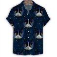thumbnail image 3 of Camisa hawaiana con estampado 3D de flores a la moda para hombre, camisetas de manga corta con solapa, blusa con botones y estampado de animales de estilo callejero de Harajuku, 3 of 5