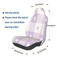 thumbnail image 3 of Wukai Floral Purple Buffalo Plaid Full Set Car Seat Covers with Soft Padding Universal Auto Front Seats Protector and Cushion Mat, 3 of 5