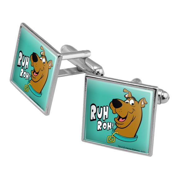 Scooby-Doo Ruh Roh Square Cufflink Set - Silver or Gold