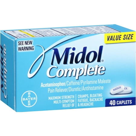 Midol complète Force maximale Analgésique, 40 count