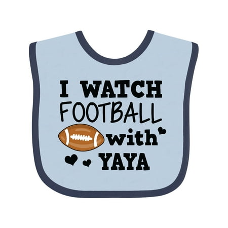 

Inktastic I Watch Football with My Yaya Gift Baby Boy Bib