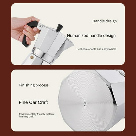

Moka Pot Italian Coffee Machine Espresso Aluminum Geyser Coffee Maker Latte Stove Classic Coffee Barista Accessories