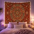 thumbnail image 2 of Botanical Mandala with Layered Flower Center, Peaceful Boho Style for Boho Decor Lovers, Mandala Wall Decor Housewarming Gift, Tapestry Wall Hanging for Bedroom and Yoga Room, 2 of 7