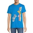 thumbnail image 2 of Tom and Jerry Men's T-Shirt Vertical Logo Authentic Merch Short Sleeve Tee (Large, Light Blue), 2 of 3