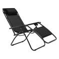 thumbnail image 2 of Sunjoy Modern Zero Gravity Foldable Outdoor Lounge Patio Chair, Black, 2 of 9