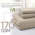 thumbnail image 3 of IR Imperial Rooms 2-Piece Soft Linen Quilt Set, Ultrasonic Chevron Pattern All Season Coverlet, Twin, Beige, 3 of 10