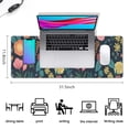 thumbnail image 5 of Long Mouse Pads for Desk,Pioneer Flower Floral Print Pattern Desk Mats on Top Of Desks, Desk Mouse Pad Extra Large with 3mm Non-Slip Base and Stitched Edge for Gaming,Office,Work,Home 31.5"x11.8", 5 of 6