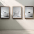 thumbnail image 2 of Animals Taking a Bath Abstract Funny Canvas Painting Print Wall Art for Living Room Bathroom Decoration Frameless, 2 of 7